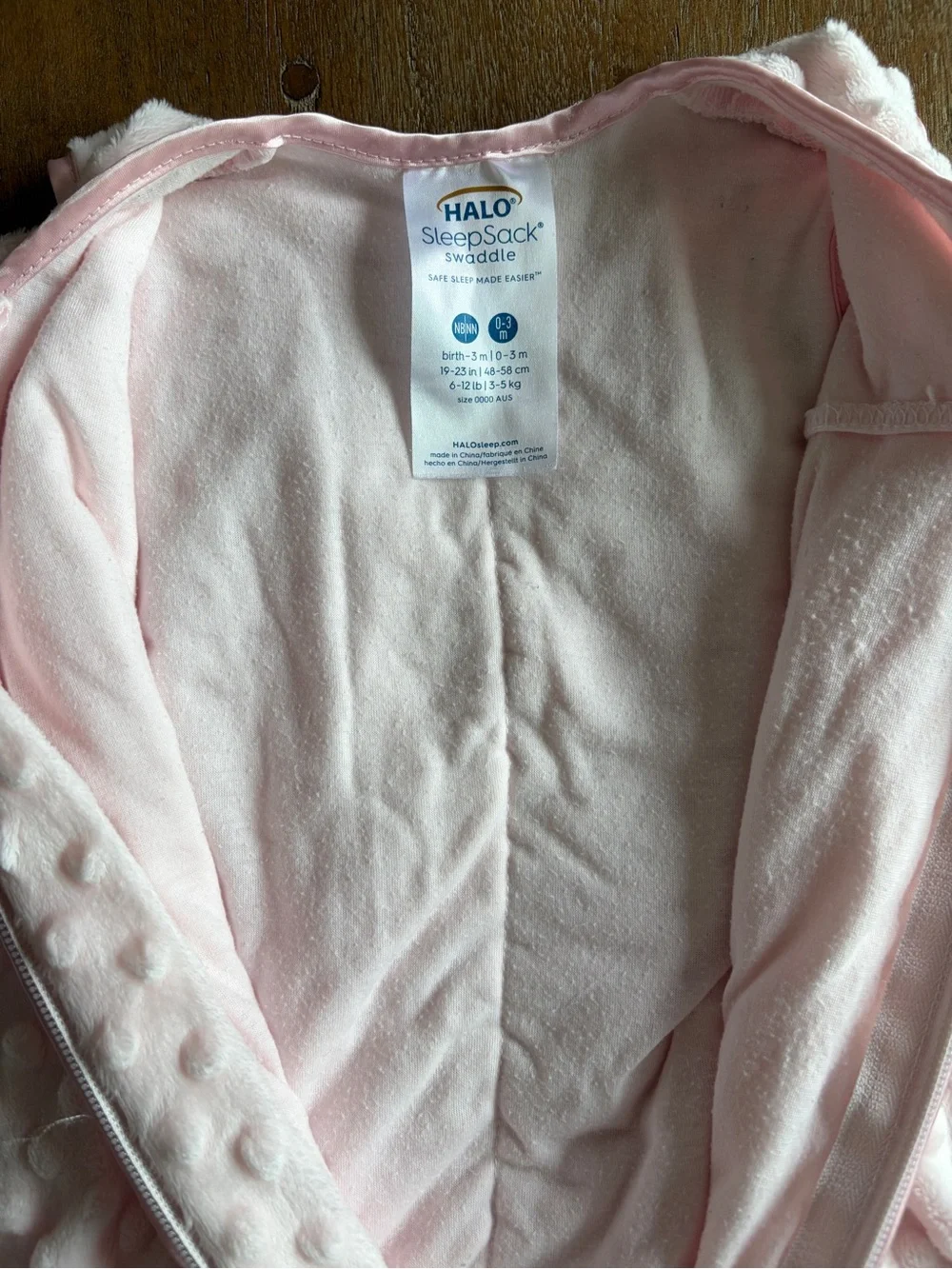 Halo Pink Baby Sleep Sack with Textured Dots